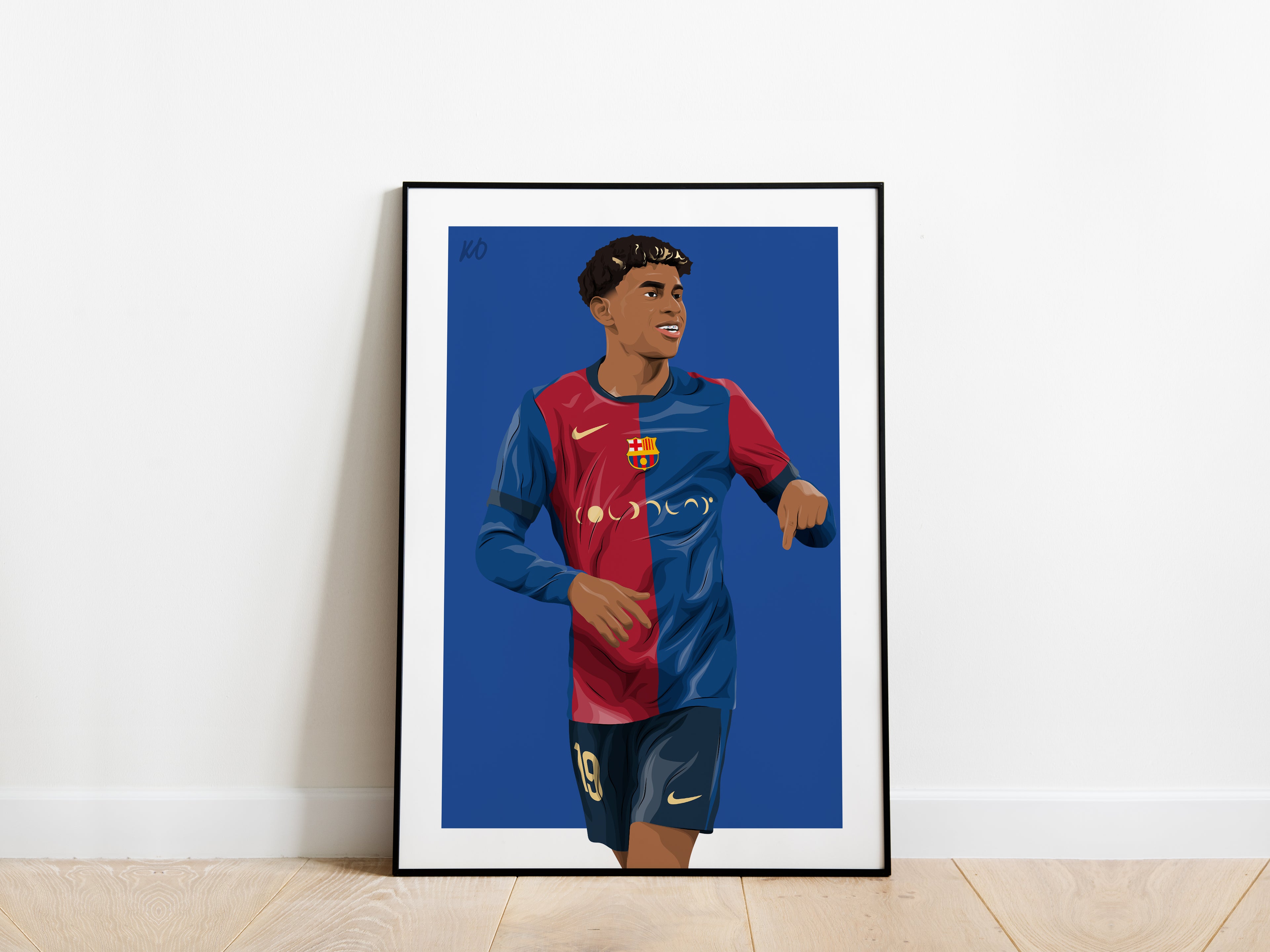 Lamine Yamal El Clasico Portrait Barcelona Poster - KDDesigns6