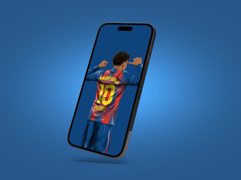 LIMITED EDITION - Lamine Yamal, Lionel Messi & Cristiano Ronaldo Wallpaper Bundle - KDDesigns6