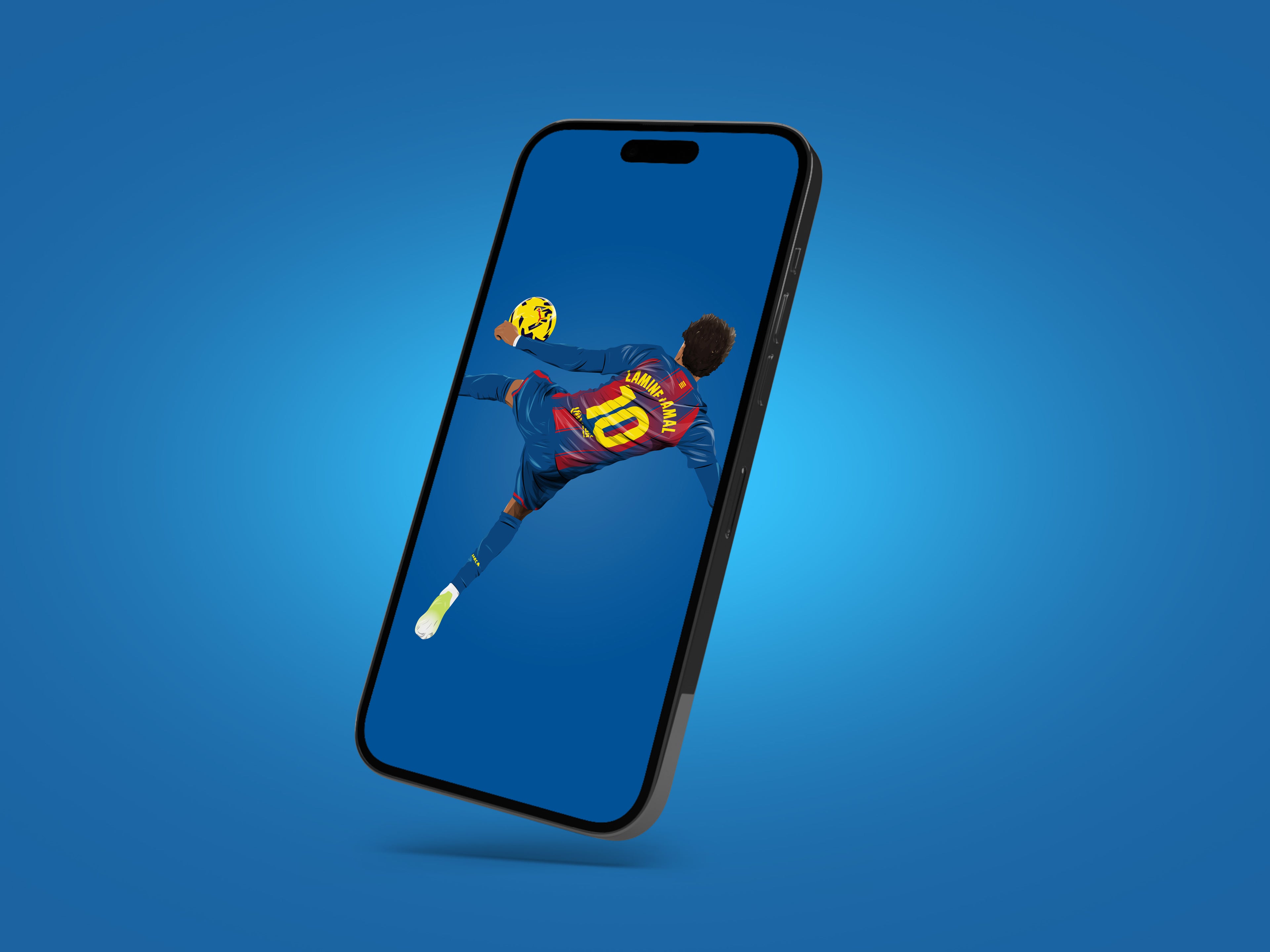 Lamine Yamal 25/26 FC Barcelona Phone Wallpaper - Digital Download