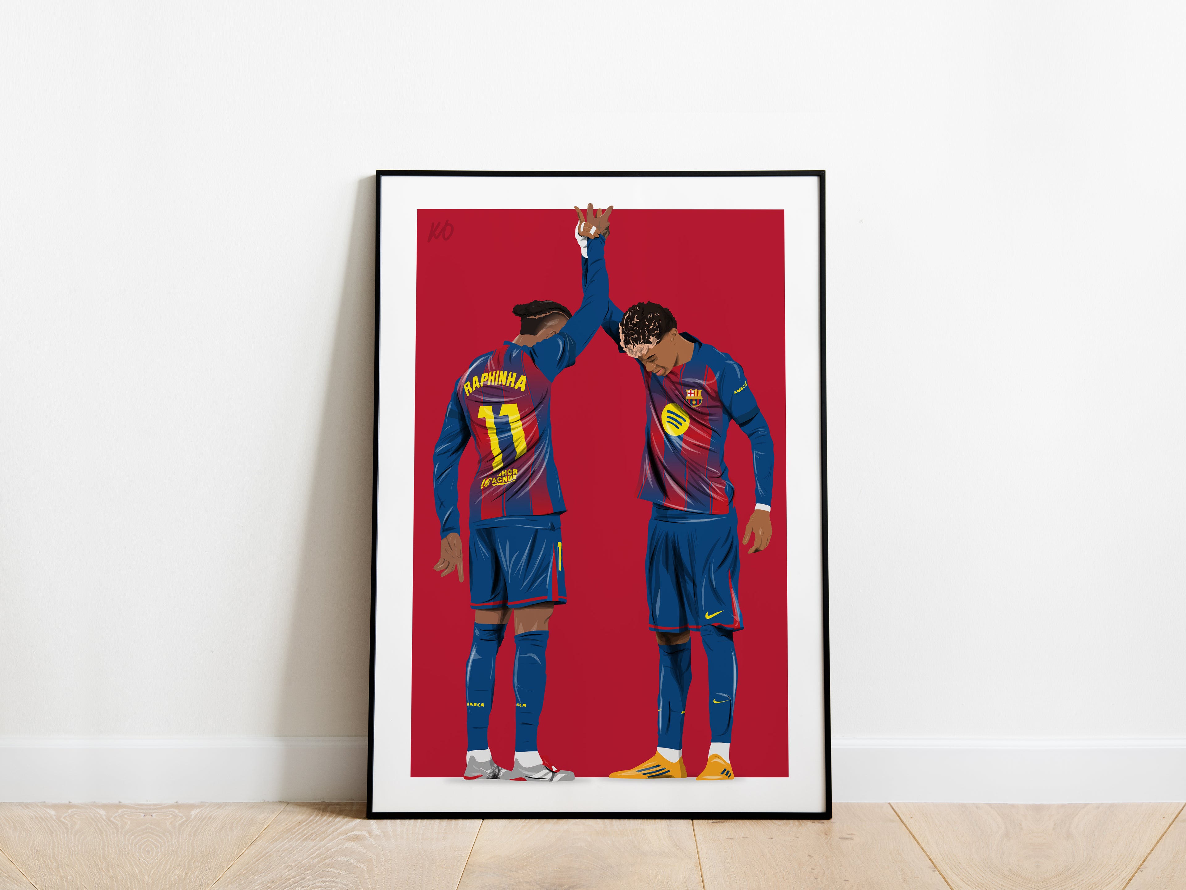 Lamine Yamal, Raphinha 25/26 Celebration FC Barcelona Poster - KDDesigns6