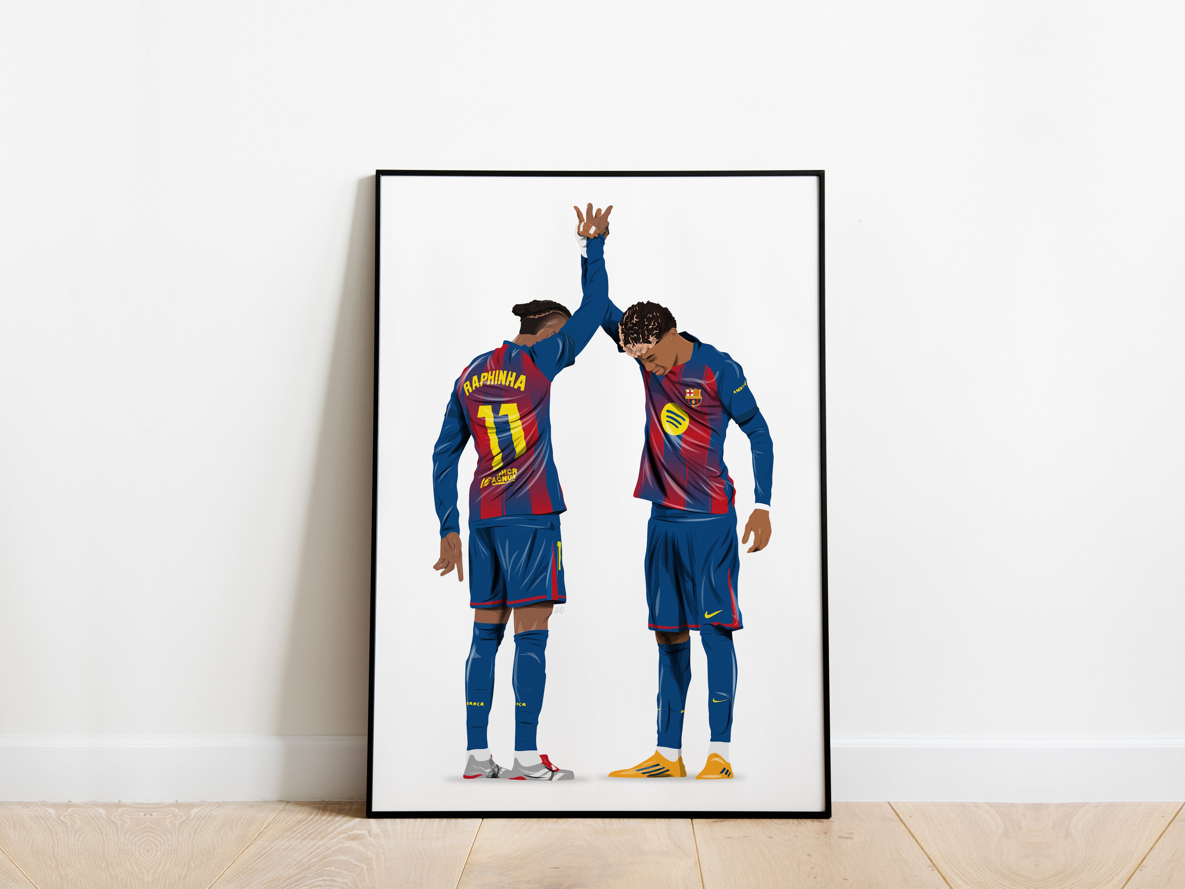 Lamine Yamal, Raphinha 25/26 Celebration FC Barcelona Poster - KDDesigns6