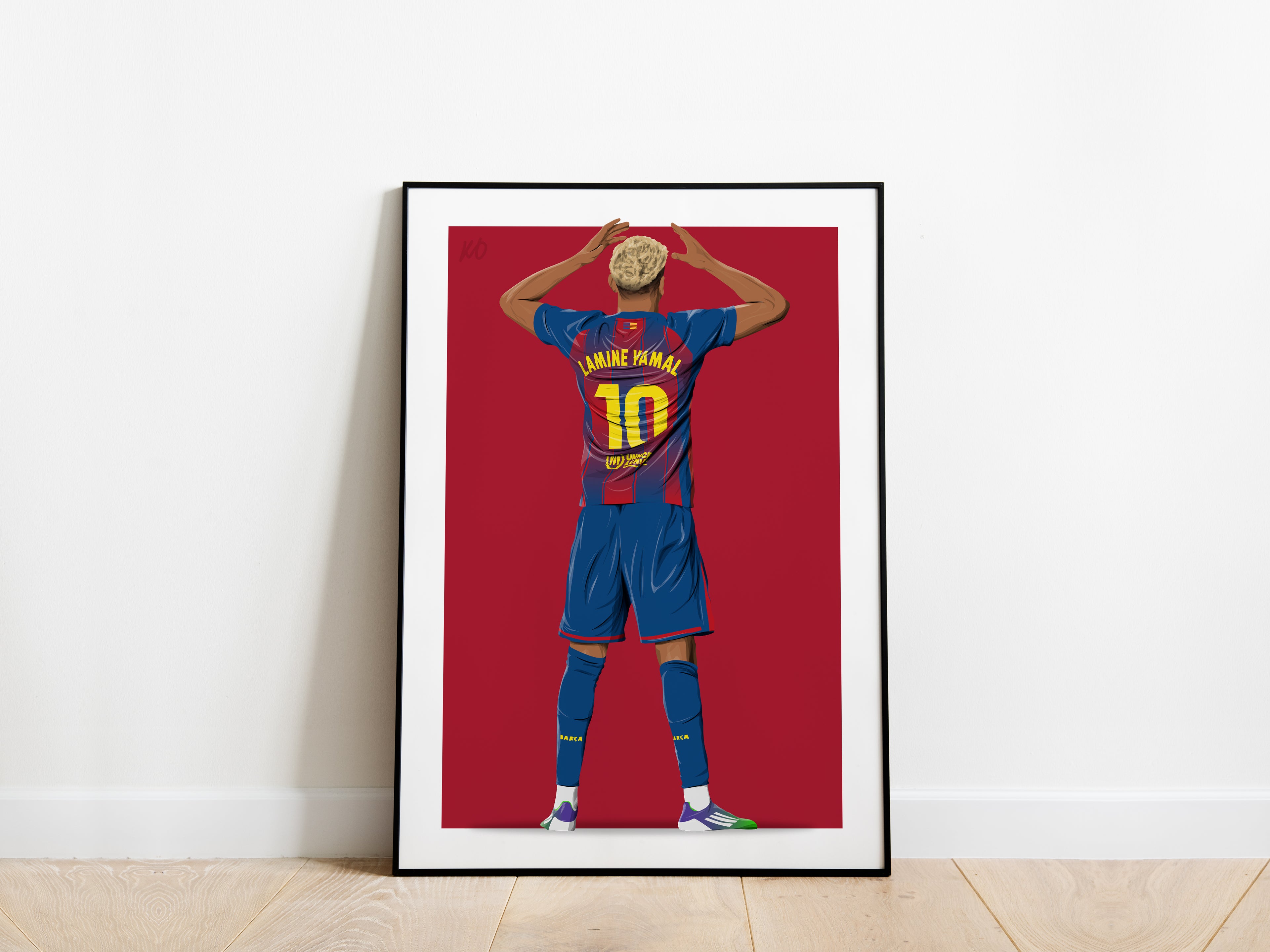 Lamine Yamal 'The King' Celebration Barcelona Poster - KDDesigns6