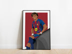 Lamine Yamal Champions League Celebration FC Barcelona Poster