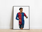 Lamine Yamal El Clasico Portrait Barcelona Poster - KDDesigns6