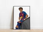 Lamine Yamal Champions League Celebration FC Barcelona Poster