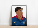 Lamine Yamal Portrait Barcelona Poster - KDDesigns6