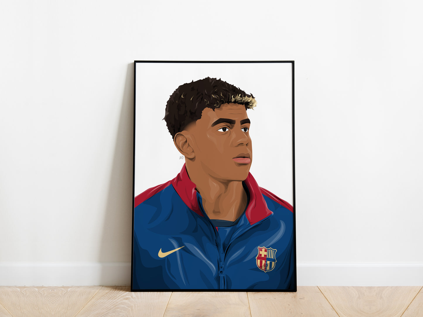 Lamine Yamal Portrait Barcelona Poster