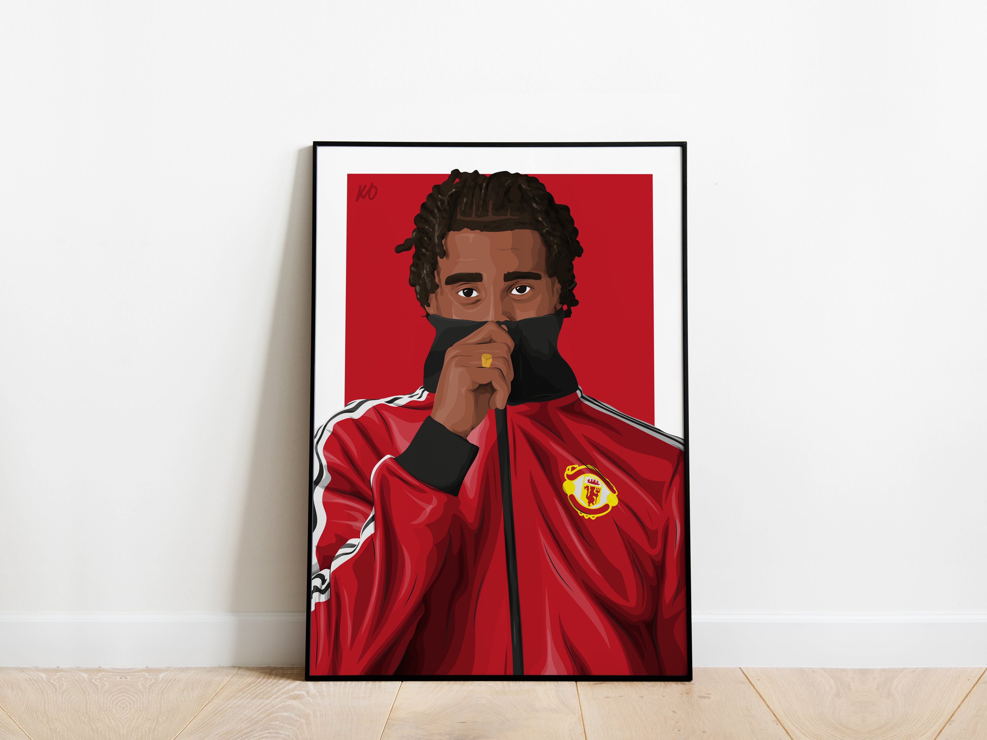 Leny Yoro Portrait Manchester United Poster - KDDesigns6