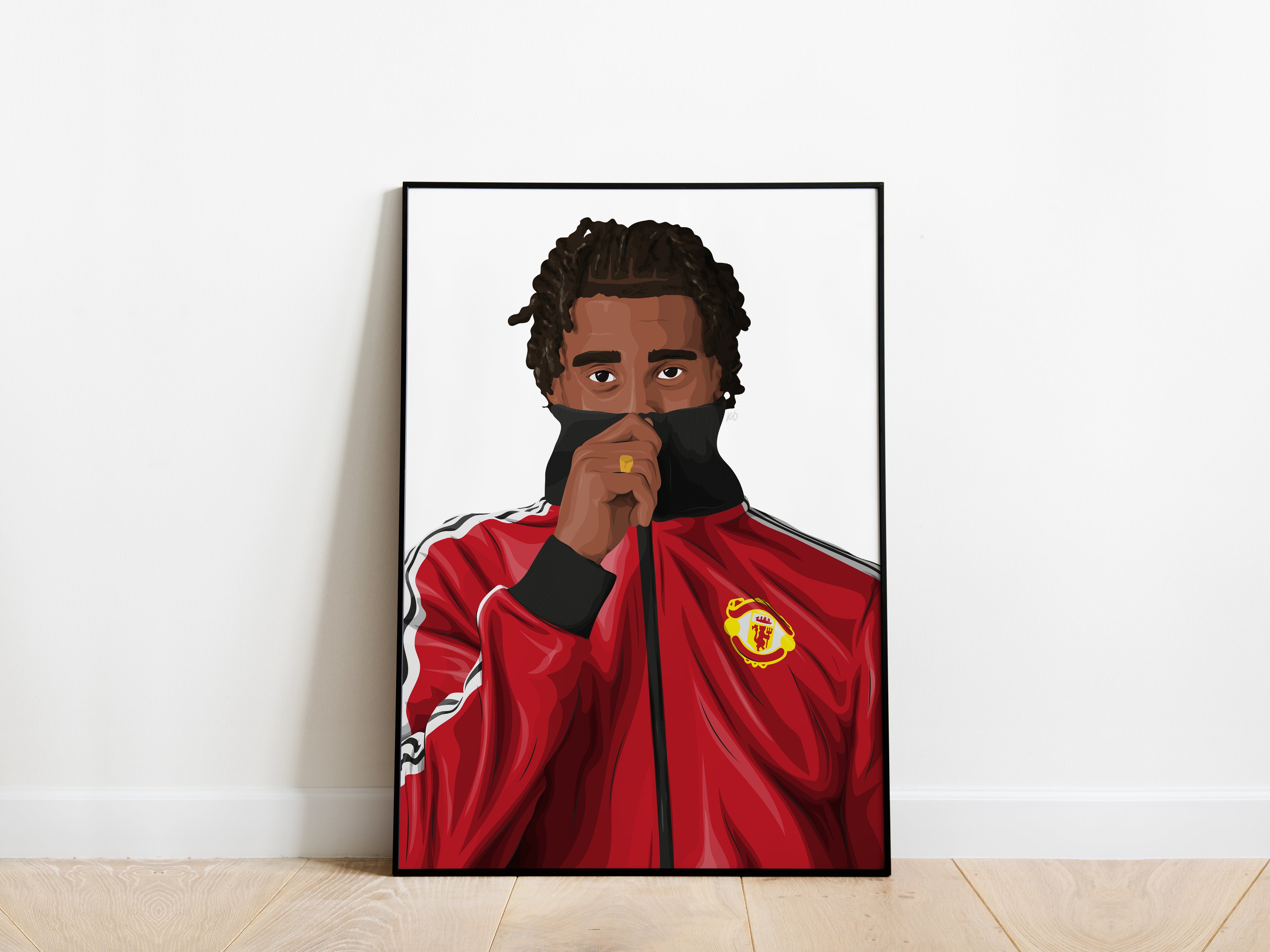 Leny Yoro Portrait Manchester United Poster - KDDesigns6