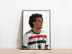 Joshua Zirkzee Portrait Manchester United Poster - KDDesigns6