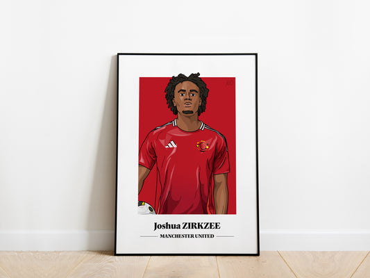 Joshua Zirkzee Manchester United Poster - KDDesigns6