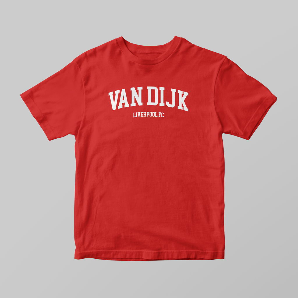 Virgil van Dijk Varsity T-Shirt | Liverpool Graphic Tee - KDDesigns6